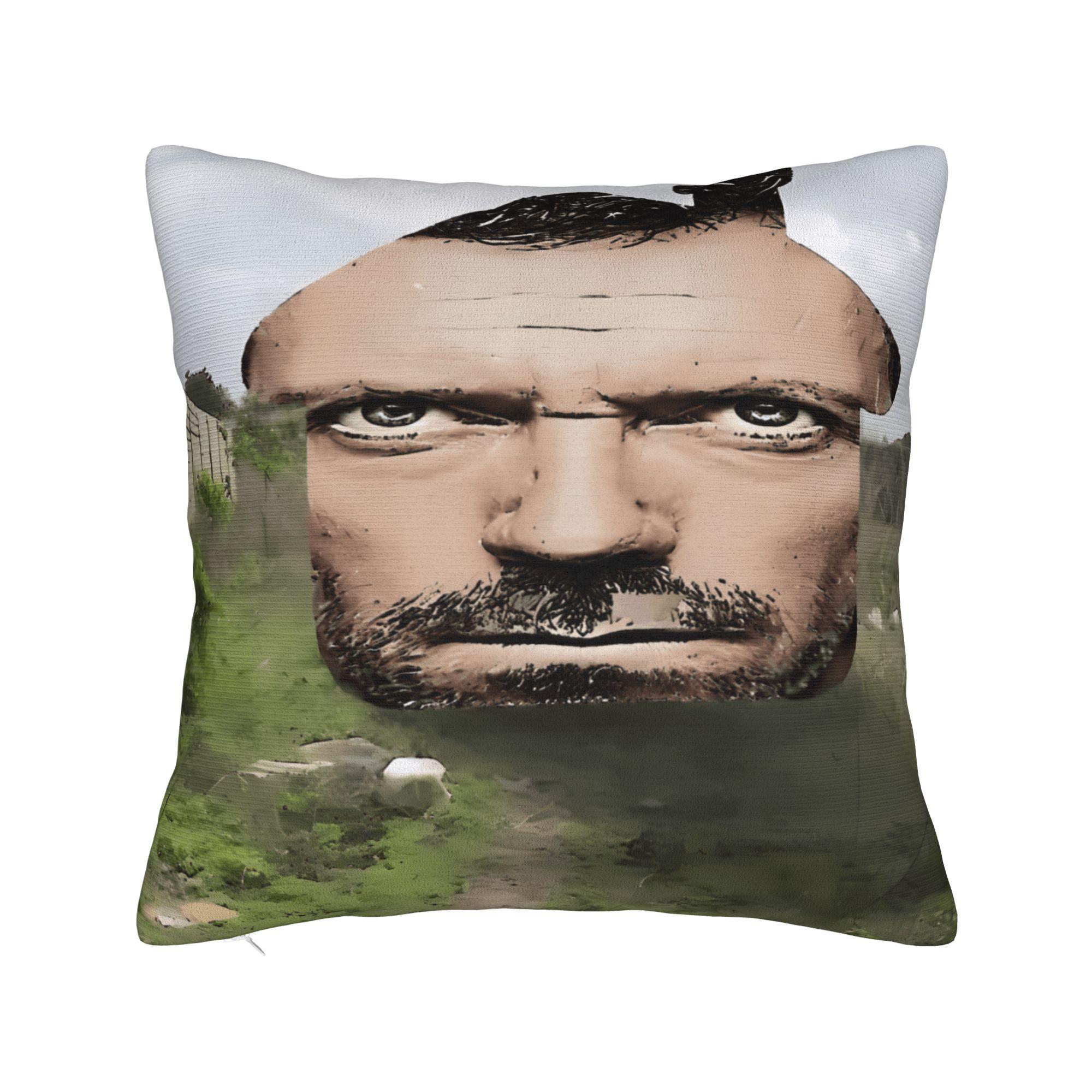 Pillow Case H-House-MD House Brainrot Square  Pillow Cover For Couch Sofa Bedroom Kawaii Pillowcases 12x12Inch