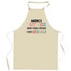 Kitchen Apron - Thank You Tutor - Text/graphic Print «great School» - Sturdy Cotton - Printed In Brittany