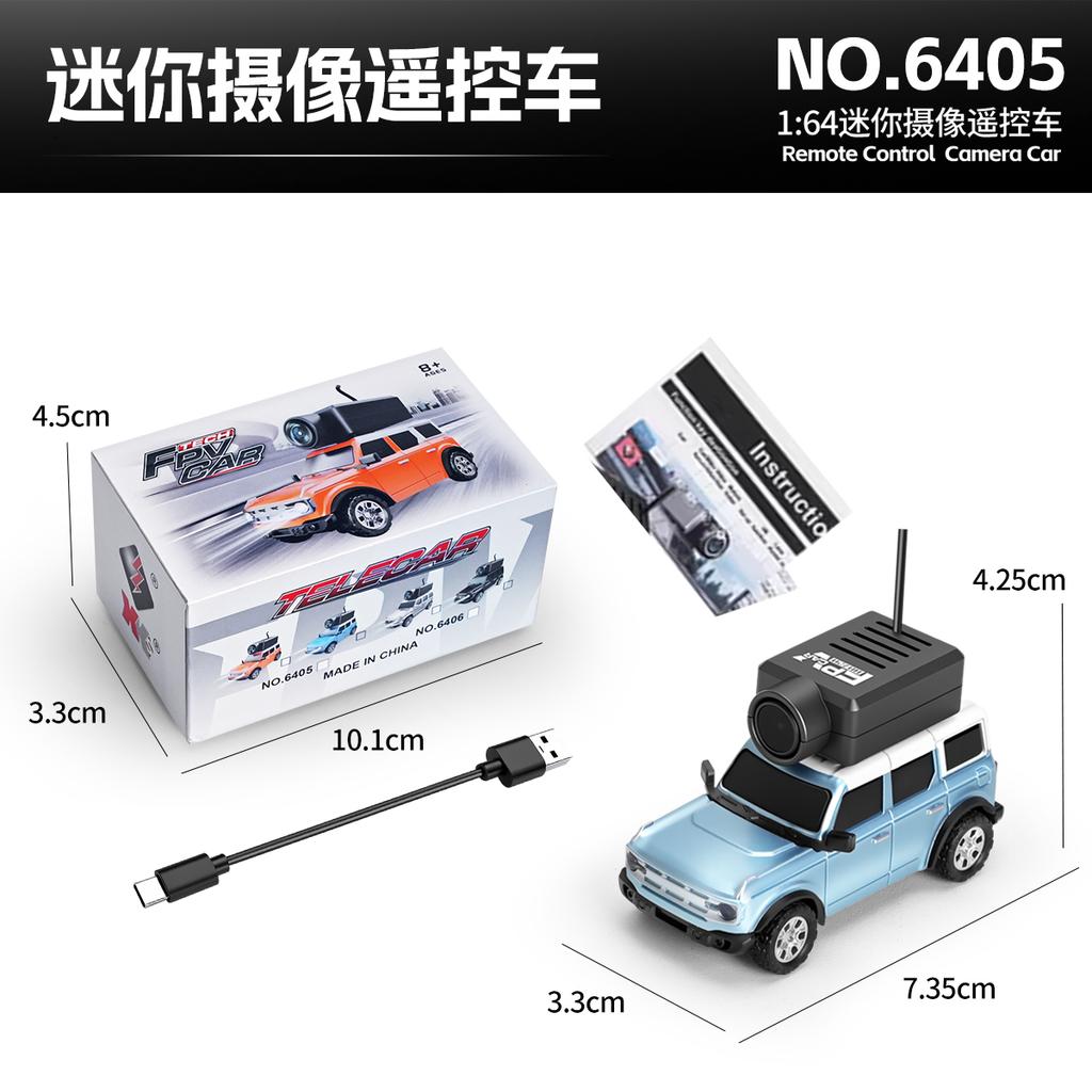 1:64 Wltoys 6405 6406 Rc Car With 720P Fpv Camera Remote Control 2.4G Mobile App Control Rc Off-Road Mini Car Desktop Toys