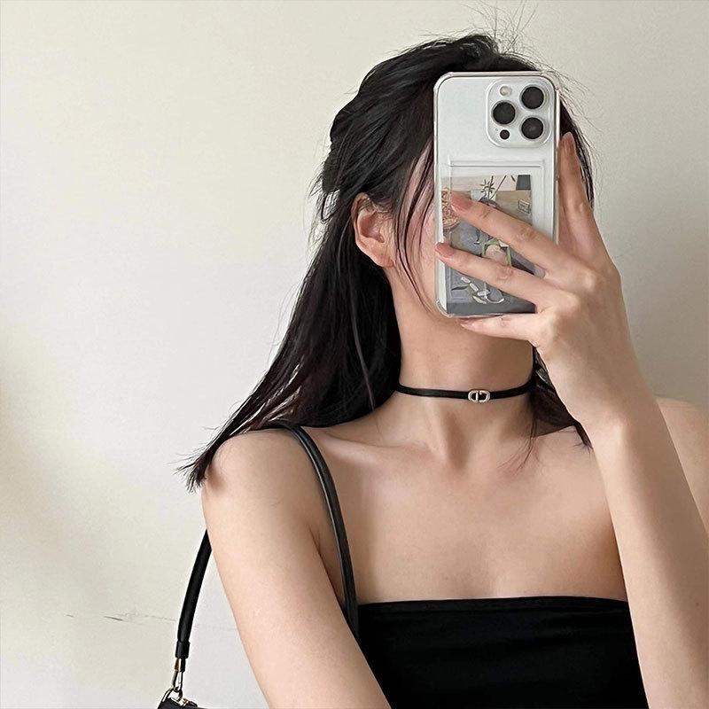 Pure desire wind sexy neck chain female niche design collarbone chain chokercd cd neck strap hottie new collar tide