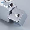 Set mit 2 quadratischen thermostatischen Duscharmatur-Griffknöpfen, kompatibel mit Badarmatur, Chrom-Finish, Ersatzgriffe