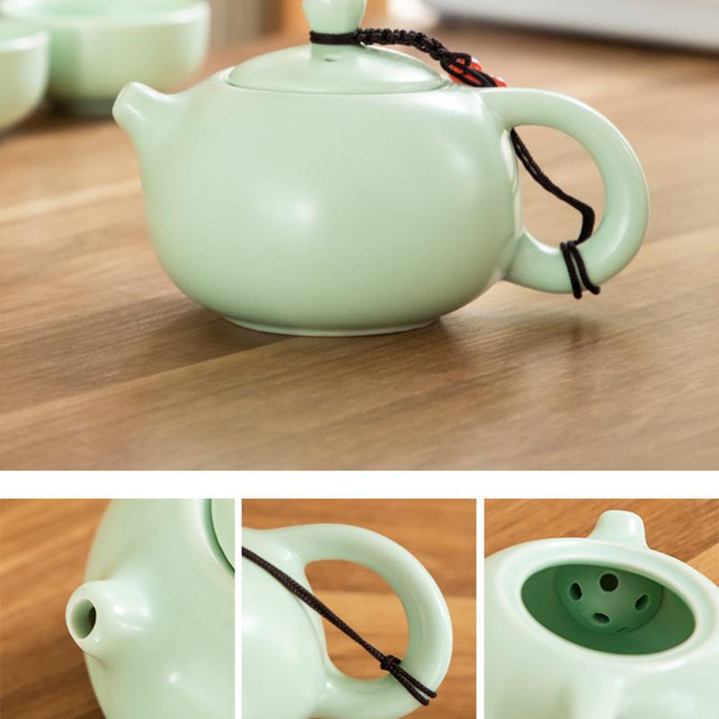Portable White Porcelain Tea Set Outdoor Simple Sle Home Travel Kung Fu Tea Pot Tea Cup Set Chinese Cerc Diningware