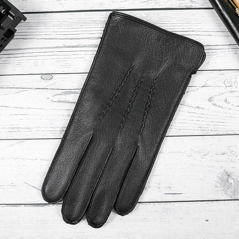 

Кожаные перчатки Женские перчатки Уличные перчатки из овчины Плюшевые и утолщенные перчатки M чёрный