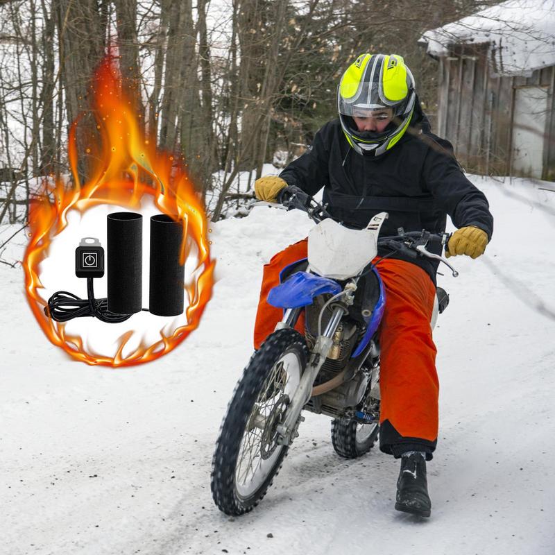 Electric Heated Handle Grip 12V Intelligent Heated Grips For Motorcycle With Three Gear Control Winter Supplies