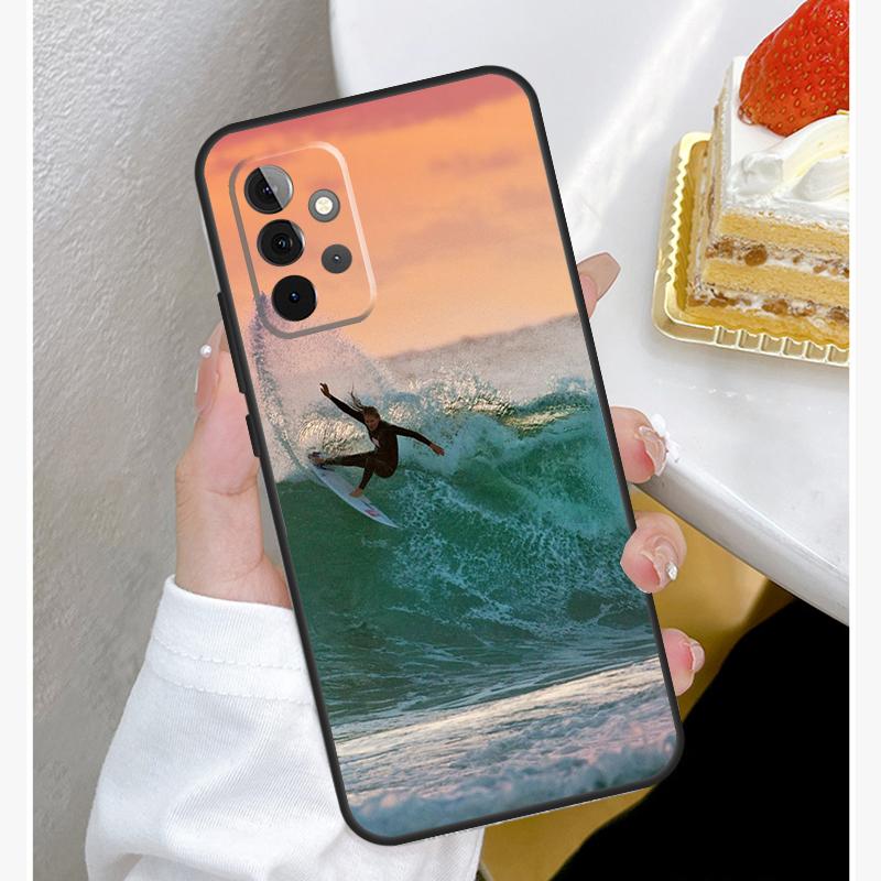 Surfing Wave Case For Samsung Galaxy A15 A25 A35 A55 A51 A71 A12 A32 A52 A13 A33 A53 A14 A34 A54 Cover