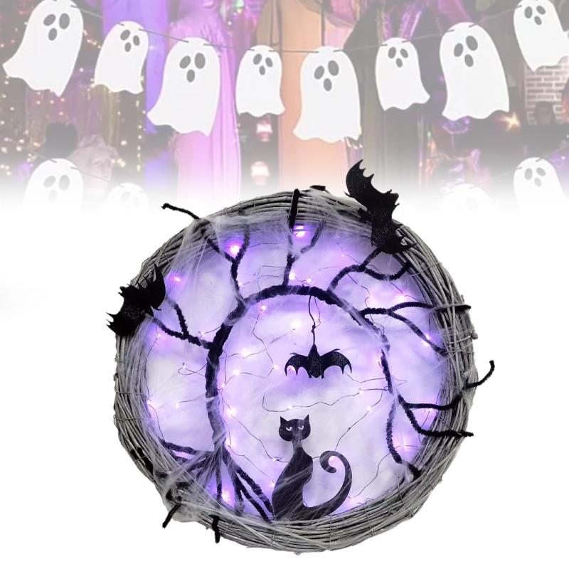 Halloween Garland Flower Decoration Front Door Home Furnishing Party Wreath