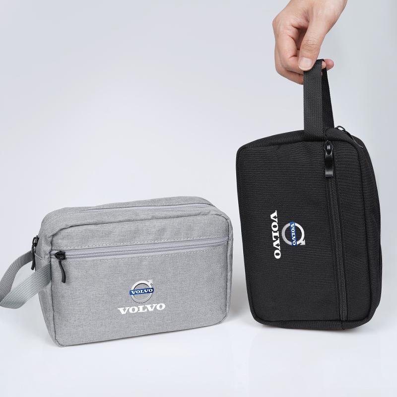 Portable Car Travel Storage Bag Keys Earphone Card Pouch Organizer For Volvo Rdesign V60 V40 XC60 XC90 S60 C30 V50 S80 XC40 V90