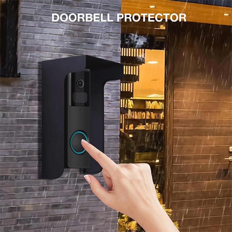 Türklingel Regenschutz Wasserdicht Blendschutz Abdeckung Schwarzer Stahl Türklingelschutz Winddichte Türklingelabdeckung für Tür RFID
