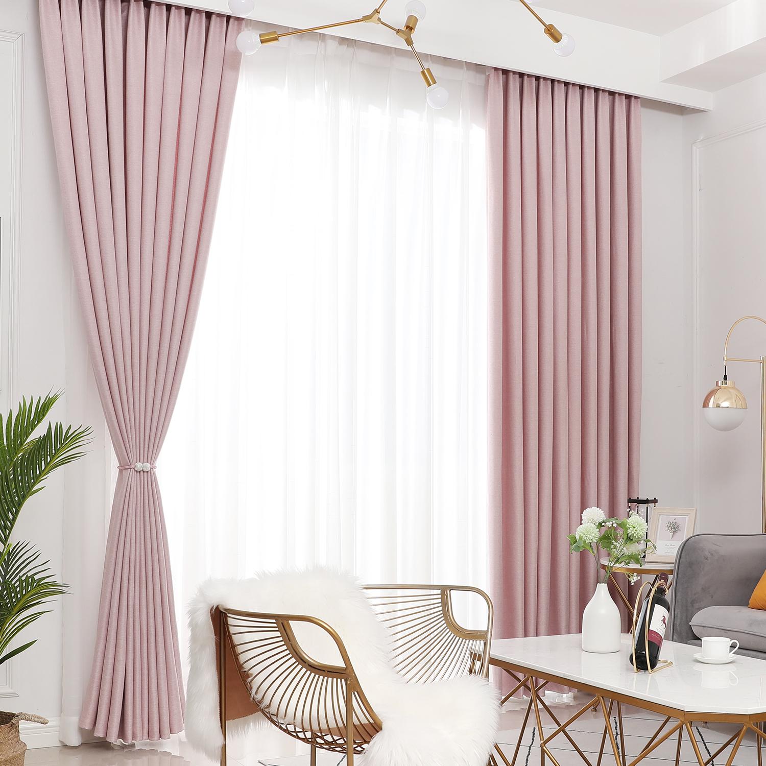 Topfinel color liso con figura cortinas opacas para la sala de estar El