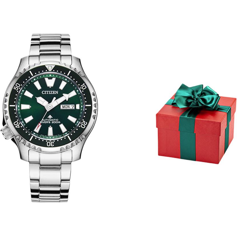 CITIZEN Ecology Drive Collection Mechanical Movement Stainless Steel Strap Watch Unisex Green Dial NY0131-81X