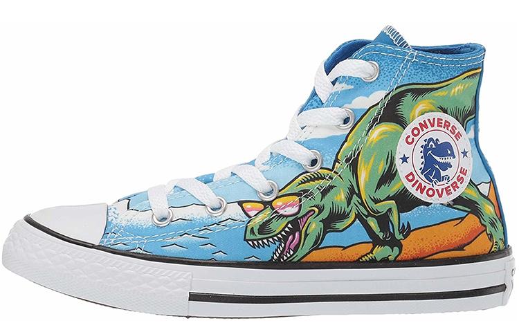Converse Comfortable High top Kids Canvas Shoes Dinosaur Party Teenagers 664246c 35.5