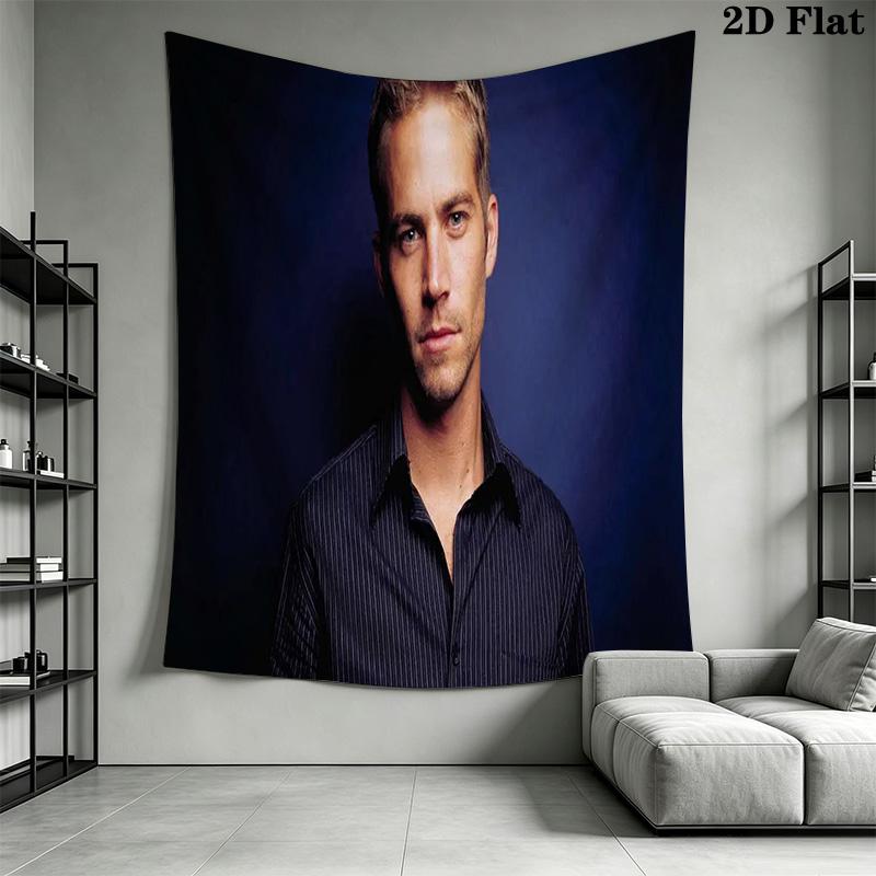 Rip Paul Walker Tribute Iconic Actor Tapestry Background Cloth Fashion Print Christmas Gift Home Decor Soft