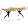 VidaXL Table à dîner noir 180x90x77 cm bois d'acacia solide 351642