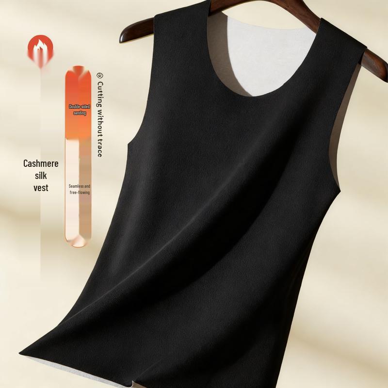 PAUL FRANK Men's Cashmere Silk Blend Thermal Vest