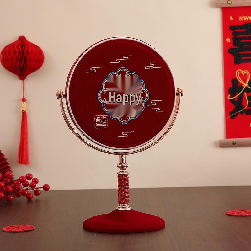 Bridal Dowry Makeup Mirrors: Festive Red Wedding Gift Set