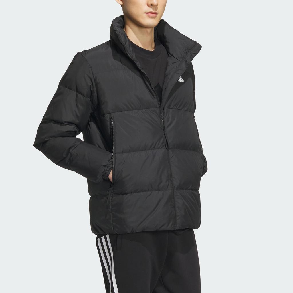 Adidas 530 Plain Color Casual Outdoor Sports Stand Collar Down Jacket Men Jacket Black IT8727