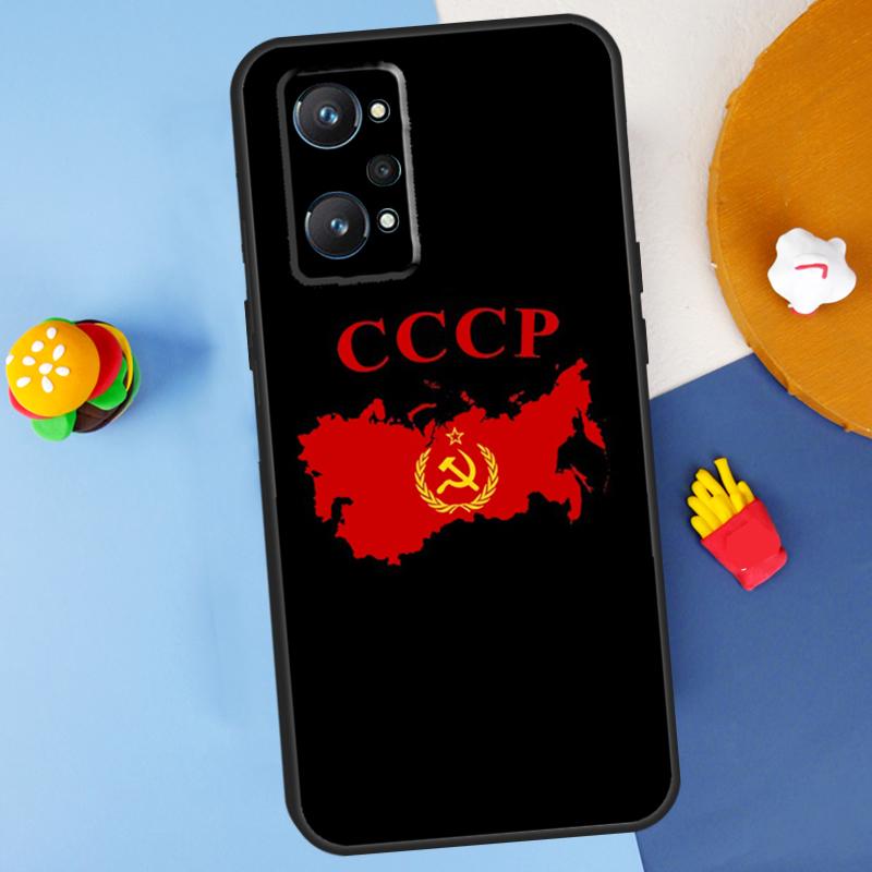 Red Soviet Union USSR Flag For Realme 11 10 12 13 14 Pro Plus GT 5 6 6T GT7 Pro C61 C53 C51 C21Y C25S C55 C67 C75 Case