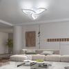 Elegant Leaf-Shaped Metal Ceiling Light with Acrylic Shade – Semi-Flush Mount