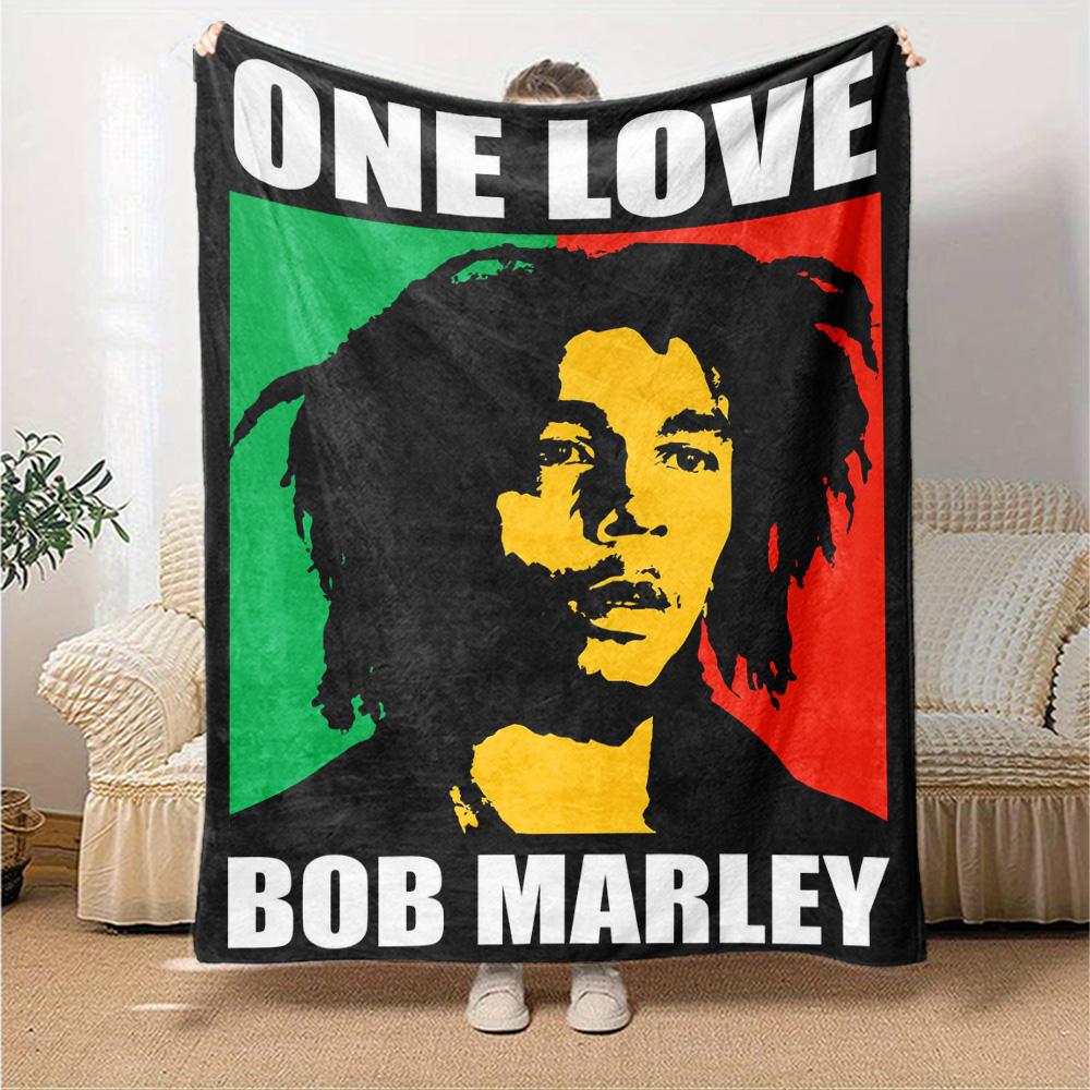 Bob Marley Blanket Comfortable Great for Picnics Office Chair Bedding for All Seasons Digital Print Perfect Gift for Relatives and Friends