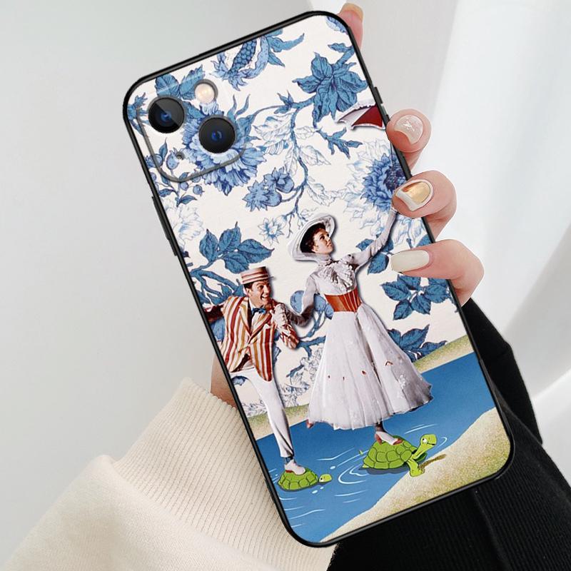 Mary Poppins Phone Case For iPhone 13 14 15 16 Pro Max 11 12 XS XR X Plus Shockproof Bumper Soft Cover