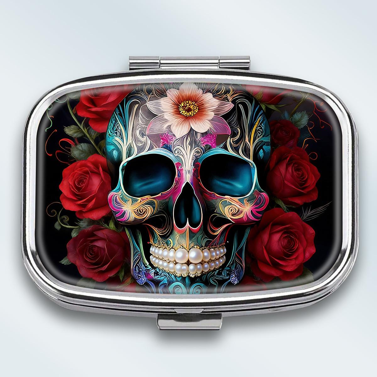 

Mini Metal Jewelry Box, 2 Grids Portable Storage Case, Travel Small Organizer for Earrings and Tiny Items різнокольоровий