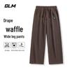 GLM Men's Waffle Casual Loose Straight-Leg Sweatpants