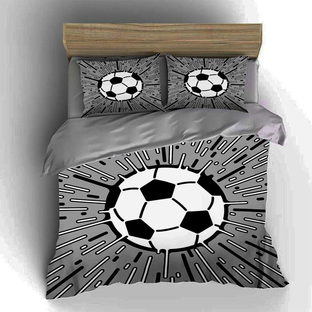 Soccer Ball with Streaks. Bedding Sets Duvet Cover Sets Duvet Covers Pillowcases(1 * Duvet Cover 2 * Pillowcases, Without Duvet Insert)