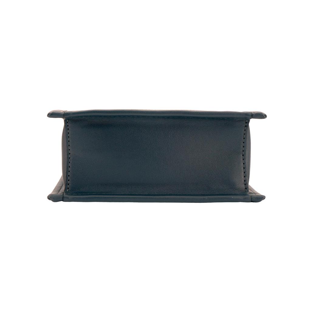 MCM Dark Grey Lauretos Jacquard Mini Tote Bag with Leather Handles & Embroidered Logo for Daily & Casual Use