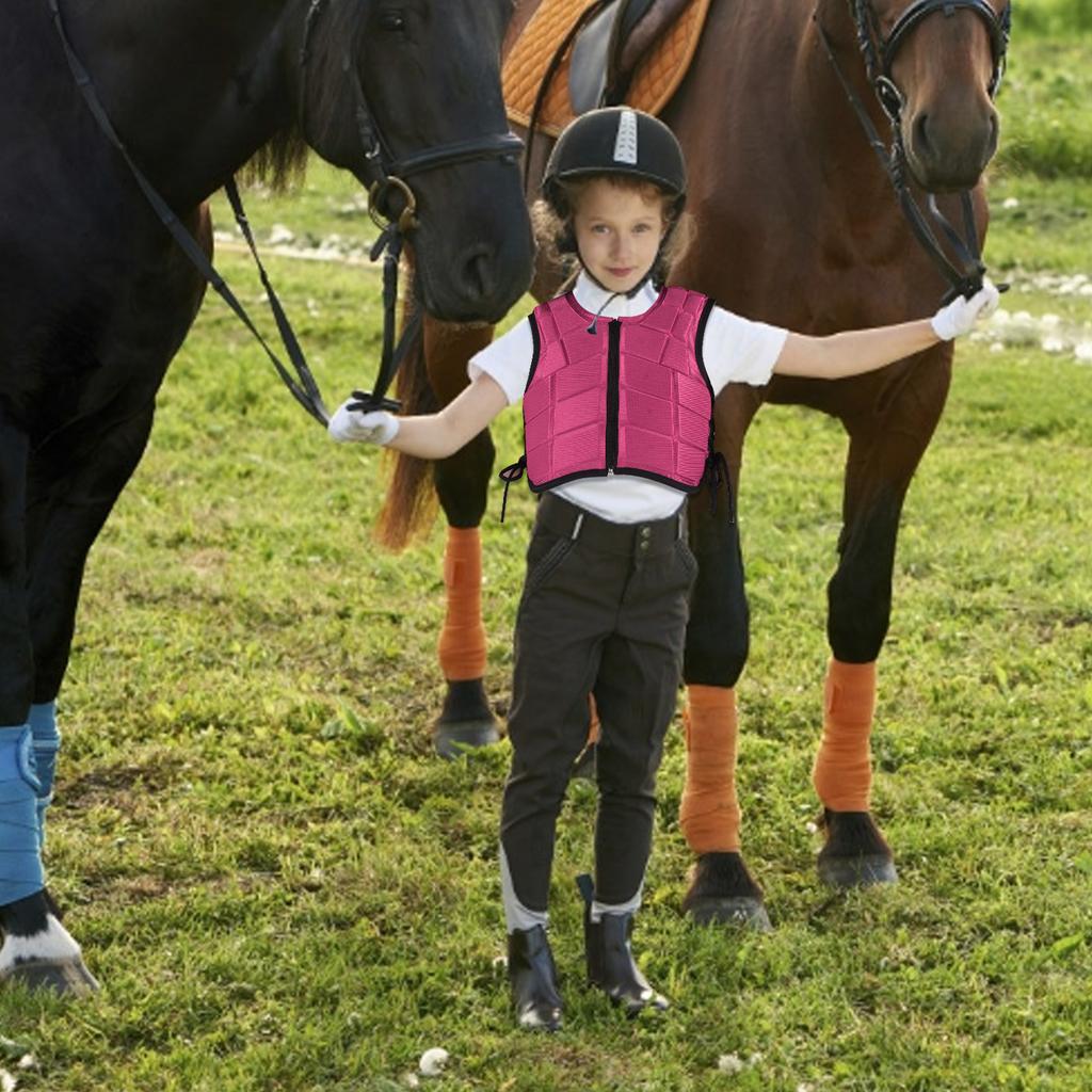Kinder Reitweste Schaumstoffgepolstert Sicherheit Reiten Schutzausrüstung Körperschutz RosaCM