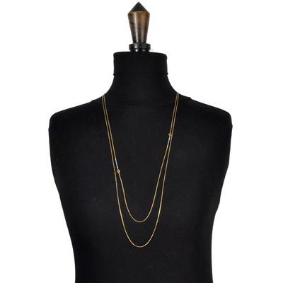 CMLPB Collection - Long and Thin Double Turquoise Necklace