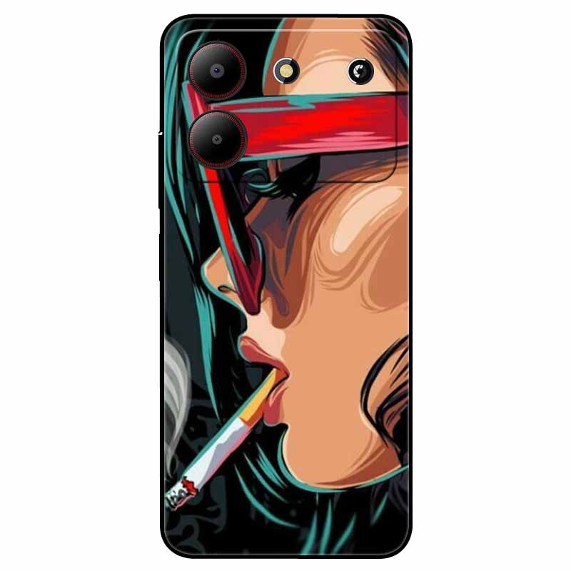 For ZTE Blade A54 4G Case Shockproof TPU Soft Silicone Phone Covers for ZTE Blade A 54 Funda Painted on for BladeA54 Luxury Capa