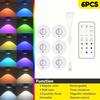 Under Cabinet Lights RGB LED Spotlight 12 Color Night Light Rechargeable Wireless Dimmable With Remote Control Wine Cabinet Light