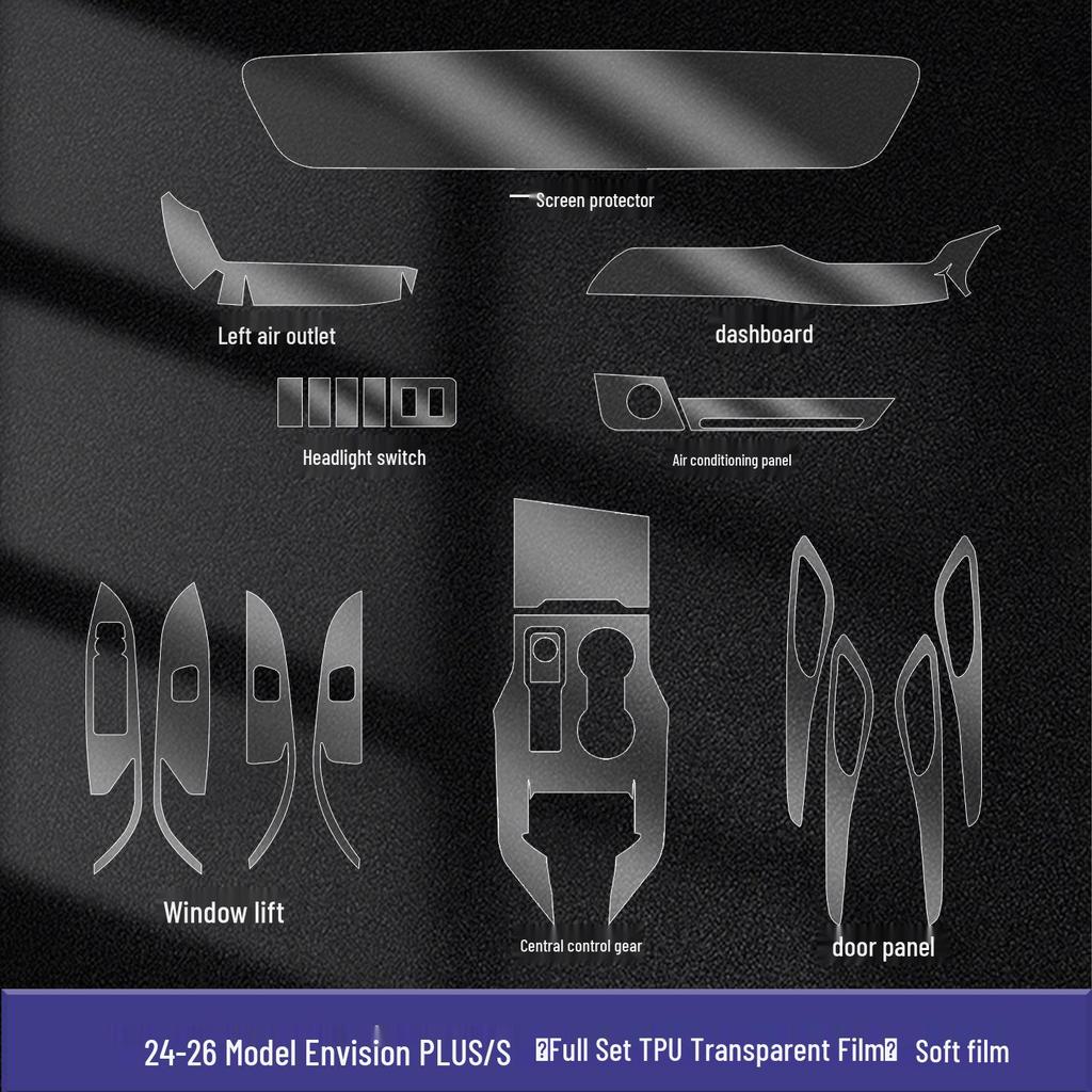 Buick Envision (26 Models) Center Console & Gear Shift Protection Film - Navigation Screen Tempered Film