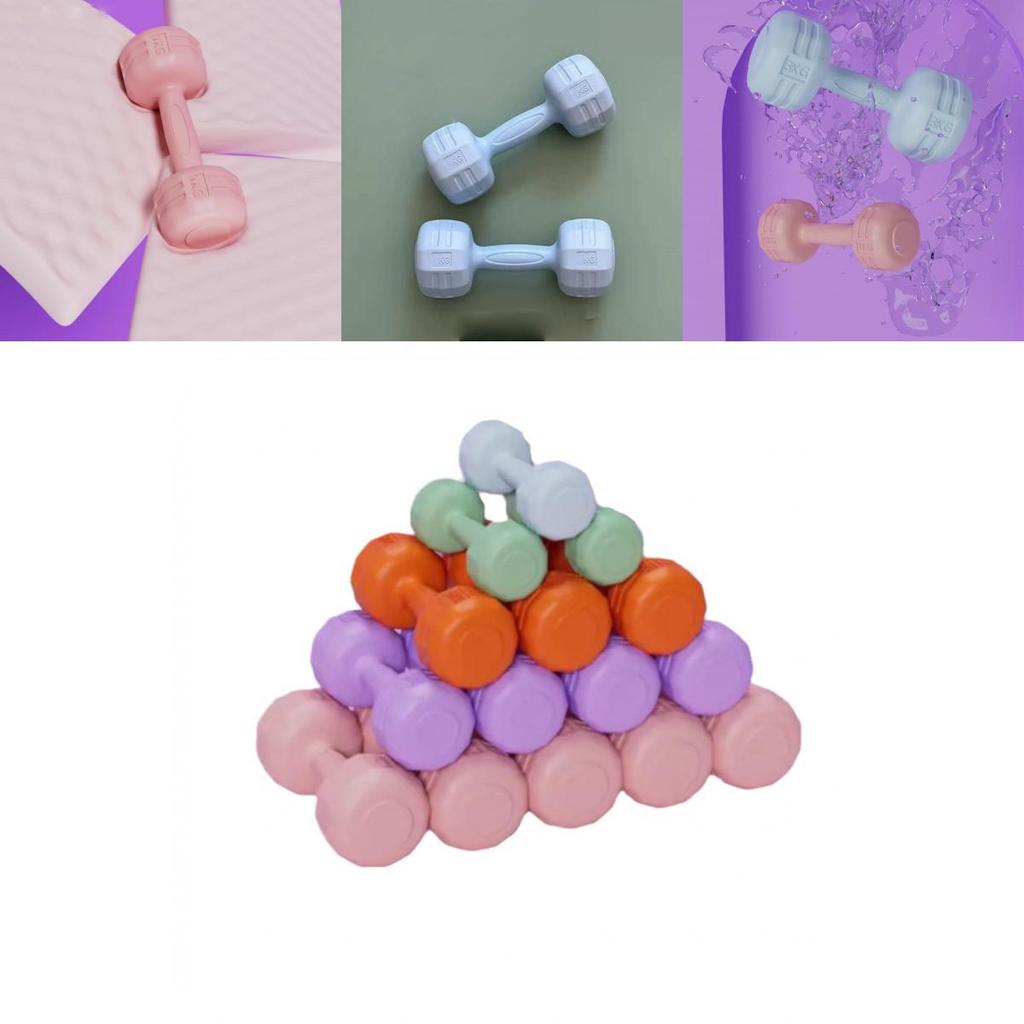 Stylish Pink And Green Dumbbells Set For Women Ideal For Home Fitness And Yoga