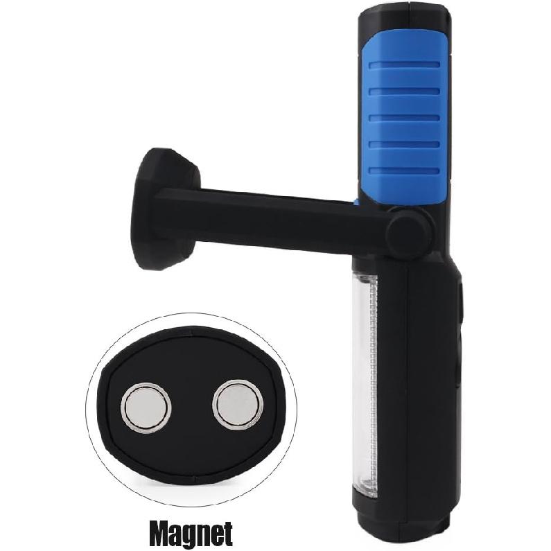 LED Work Light With Magnetic Base Rechargeable Handheld Flashlight LED Torches Lamp COB Cordless Inspection Lamp 2200mAh Battery For Outdoor Camping