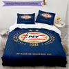 3pcs Duvet Cover Set (1*Duvet Cover + 2*Pillowcase, Without Core), PSV Eindhoven PSV Print Soft All‑Season Bedding Set, Home Bedroom Decor Gift