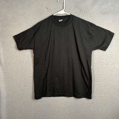 Vintage 90s Fruit Of The Loom Best Black Crew Neck T-Shirt Adult Mens Large