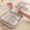 Portable Foldable Makeup Bag Waterproof PU Travel Toiletry Bag Handheld Dry and Wet Separation Women Wash Bag Cosmetic Pouch