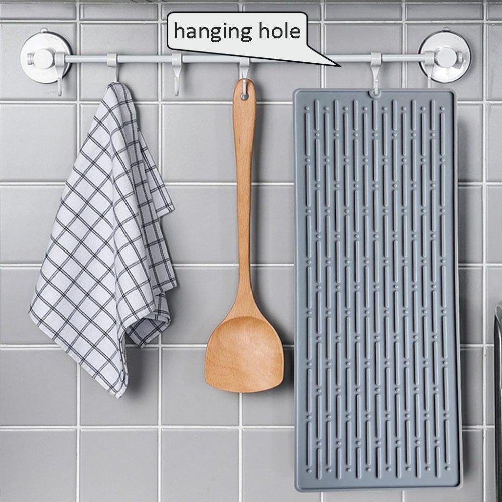 1 pc Silicone Durable for Counter Draining Dinnerware Mat Cushion Pad Drying Pad Dish Mat Place Mat