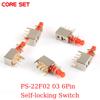 10pcs/5pcs PS-22F02 6 Six-pin Self-locking Switch A03 Straight Direct Key Switch for Piano Key Switching