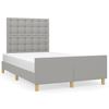 Vidaxl Struttura Letto Senza Materasso, Grigia, 120X190 Cm, Tessuto