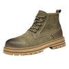Men's High Top Matte Leather Martin Boots - Outdoor Work & Hiking Casual Boots for Autumn & Winter.