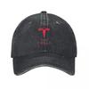 T-Tesla Lässige Baseballkappe Verstellbare Snapback-Hüte Für Damen Herren Sonnenschutzhut