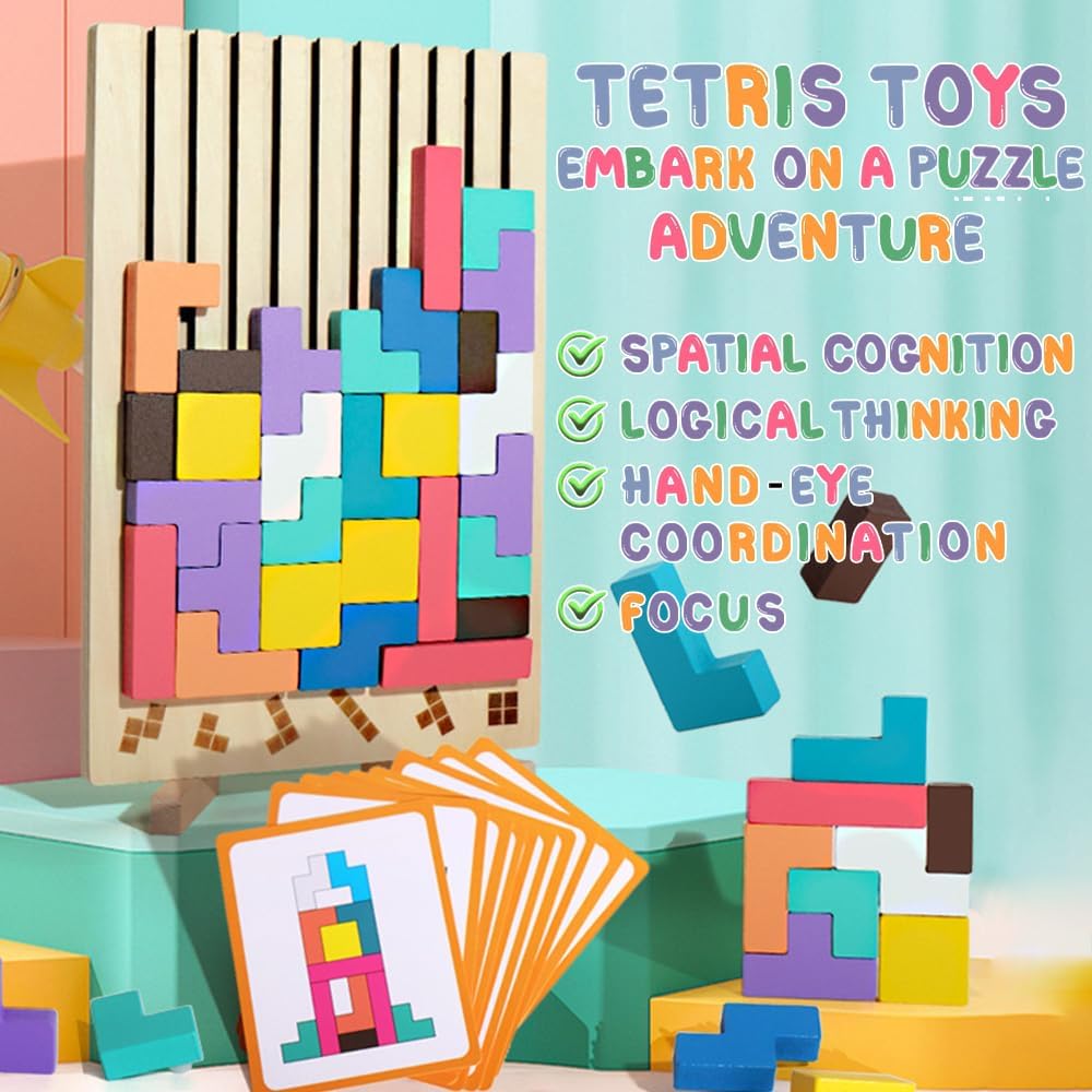 

Деревянная игра-балансир Тетрис, Деревянный пазл Тетрис 3D, Деревянная игрушка Монтессо Тетрис 3 4 5 6 лет, Пазл на интеллект, Подарок для детей, Головоломка для мозга белый