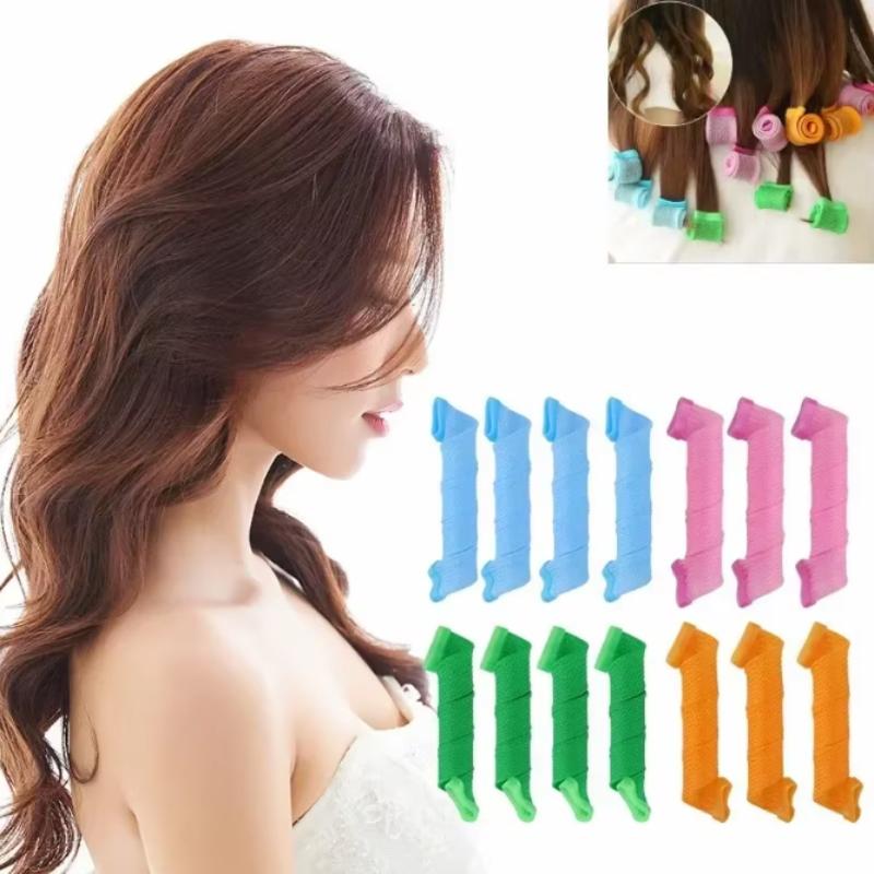 Magische Lockenwickler Spiral-Set Hitzelos Mit Styling-Haken Wiederverwendbar Keine Schäden Haarstyling-Rollen