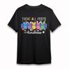 Women's Plus Size Classic T-Shirt Colorful Glasses Bunnies Kindness Motif Tee