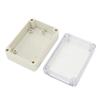 ABS Plastic Junction Box, Dustproof Waterproof IP65 Electrical Box - Universal Project Enclosure Grey, with PC Transparent/Clear Cover
