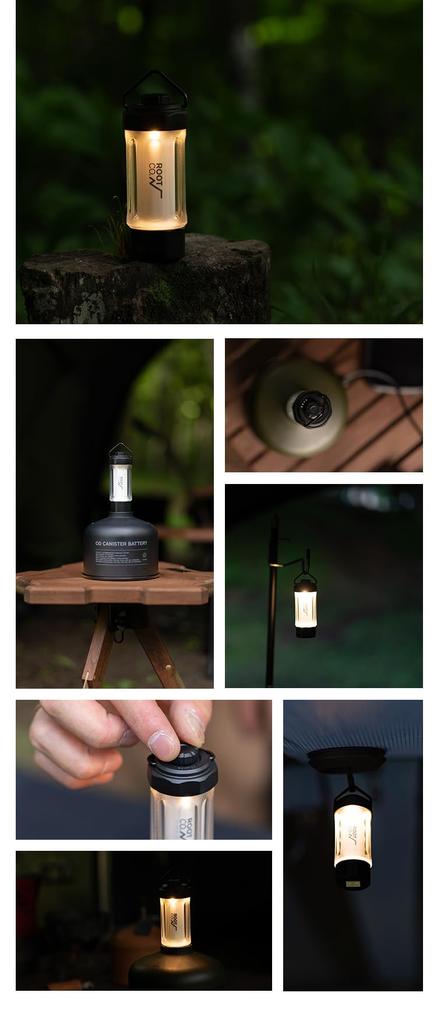 ROOT CO. PLAY LED MINI LANTERN OCTA. (Black/Glow)