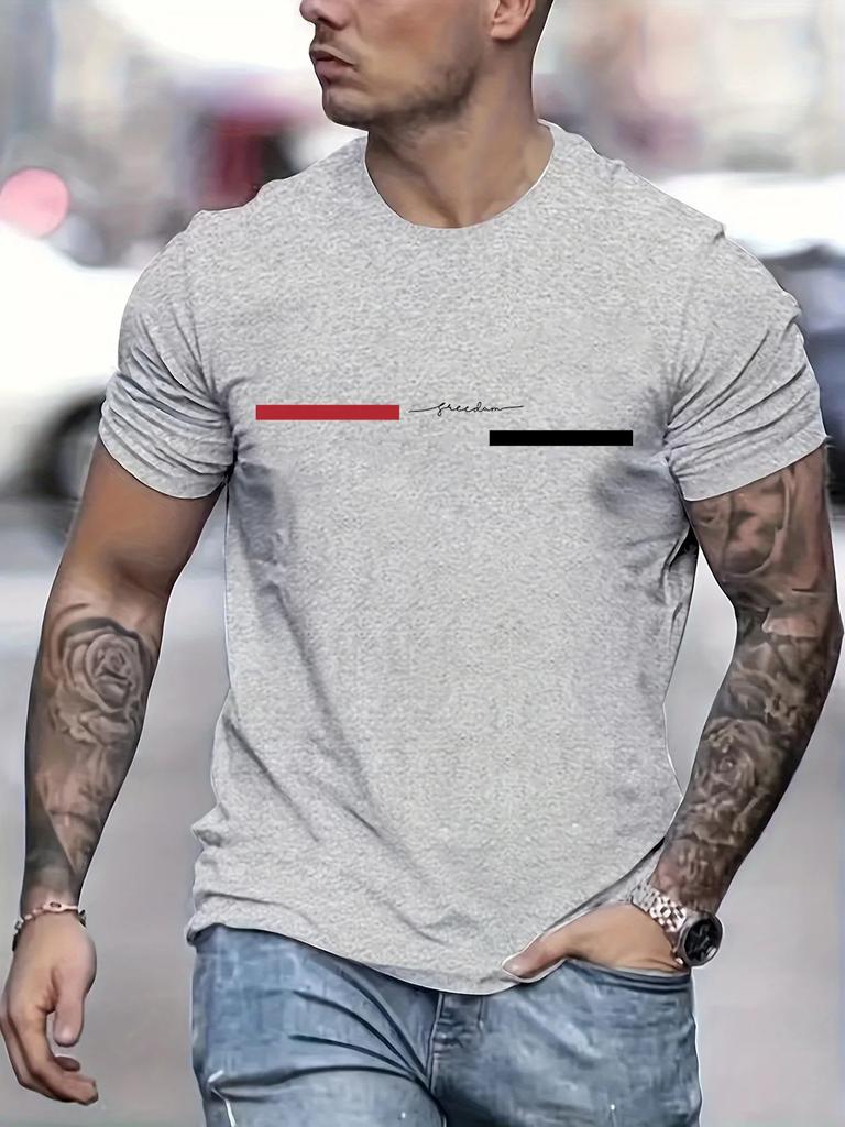 Man short sleeve T-shirt Letter Print Round Neck Breathable Streetwear Oversized Tee Casual Fashion High quality Clothing