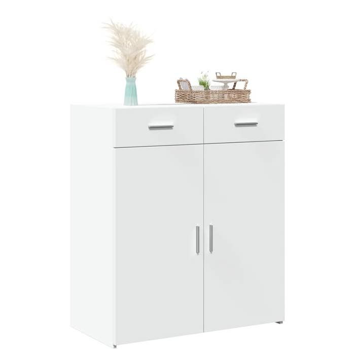 VidaXL Buffet blanc 80x42,5x93 cm bois d'ingénierie, armoire, armoire latérale, armoire de rangement, armoire, placard, 3281469